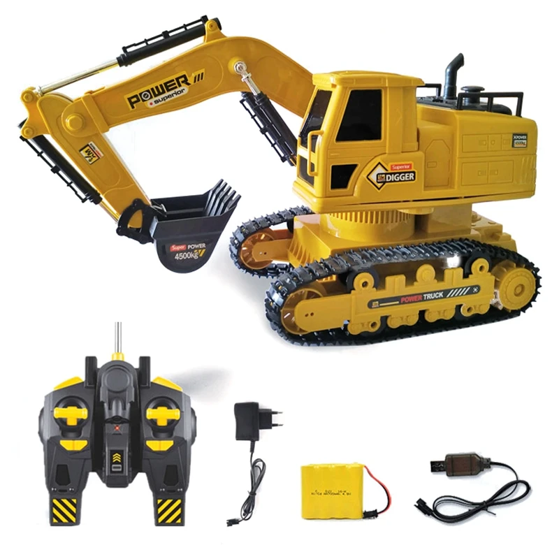 

RC Excavator Simulation Engineering Tractor Car Toy 10CH Boy Remote Control Toy Child Christmas Gift RC Truck