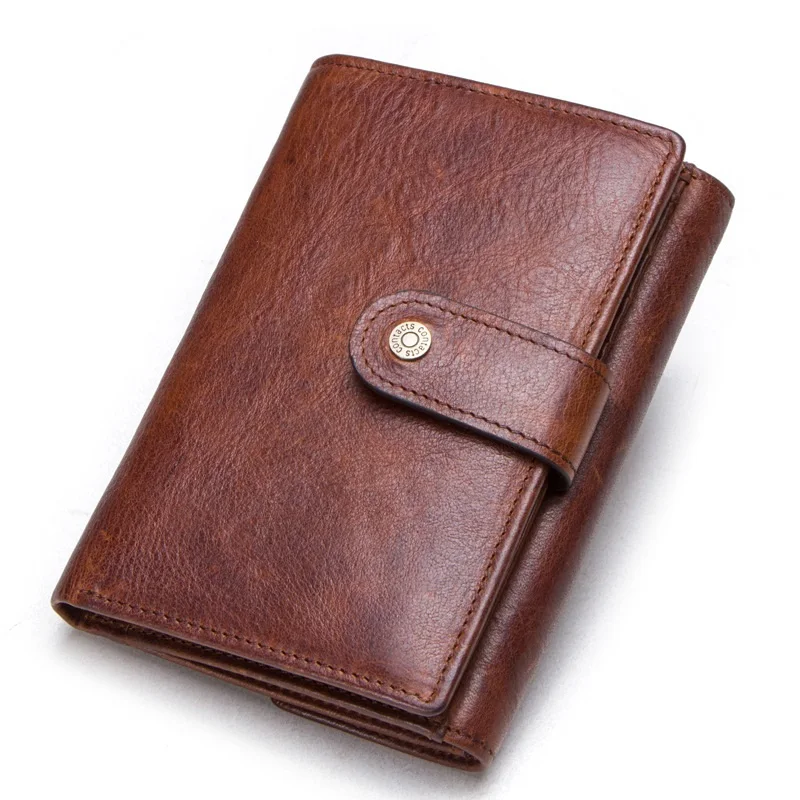 Мужской кошелек с блокировкой RFID, настоящие мужские кошельки Crazy Horse из коровьей кожи, мужской кошелек с отделением для монет, держатели для кредитных карт