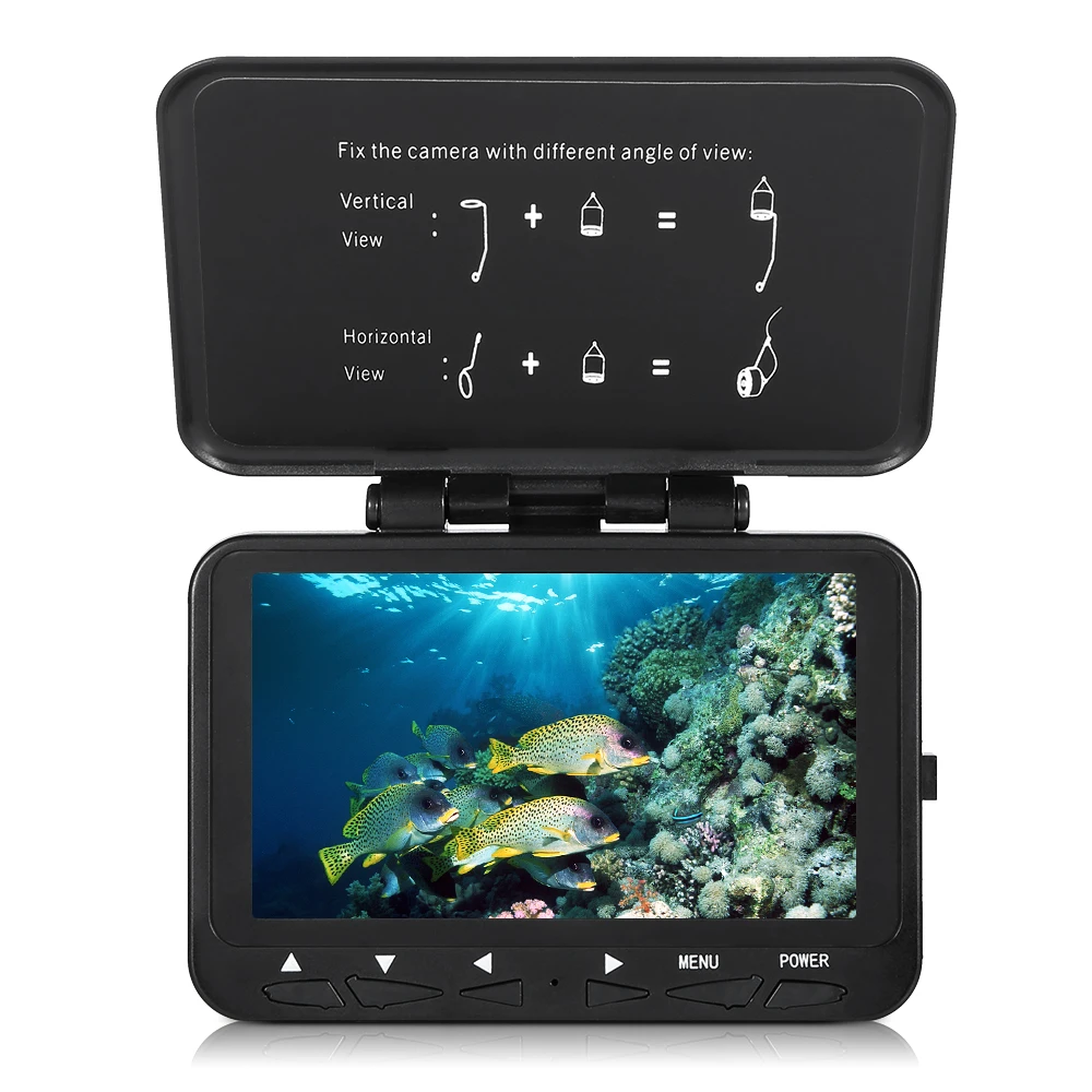

1000TVL Fish Finder Underwater Ice Fishing Camera with Trolling Reel 4.3" LCD Monitor 8 Infrared IR LEDs Night Vision Camera