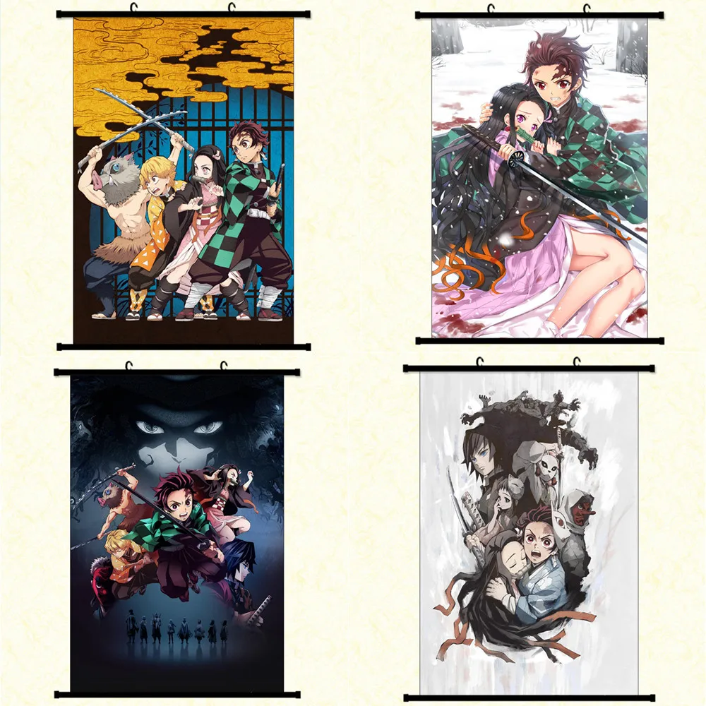 Demon Slayer Action Anime Figure Kimetsu no Yaiba Kamado Tanjirou Kamado Nezuko Poster Figurine Boys Girls Home Decor Figma Gift
