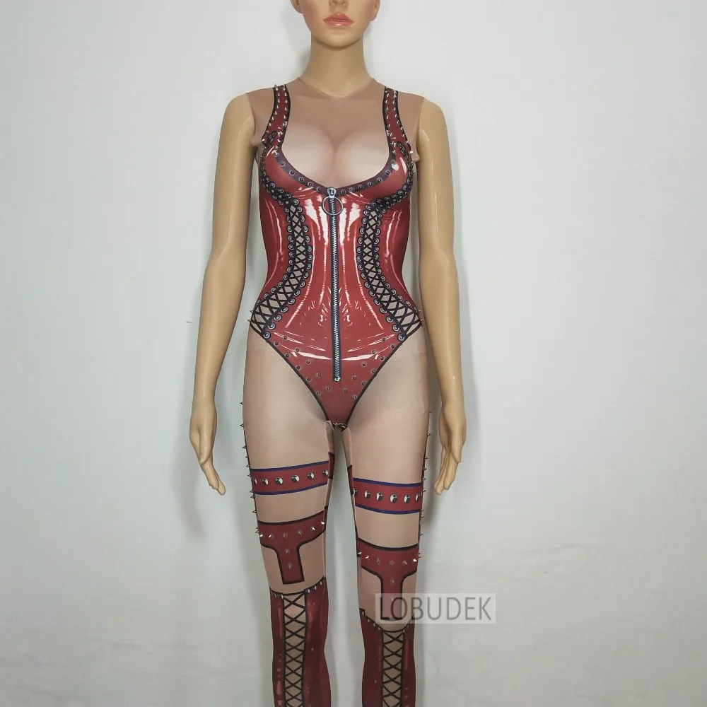 Индивидуальный эластичный комбинезон из спандекса с 3D рисунком сексуальный