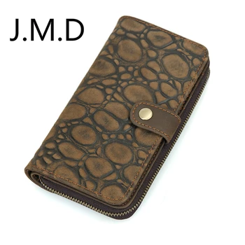 

J.M.D High Quality Crazy Horse Leather Wallet Men's Clutch Bag Credit Card Bag 8126