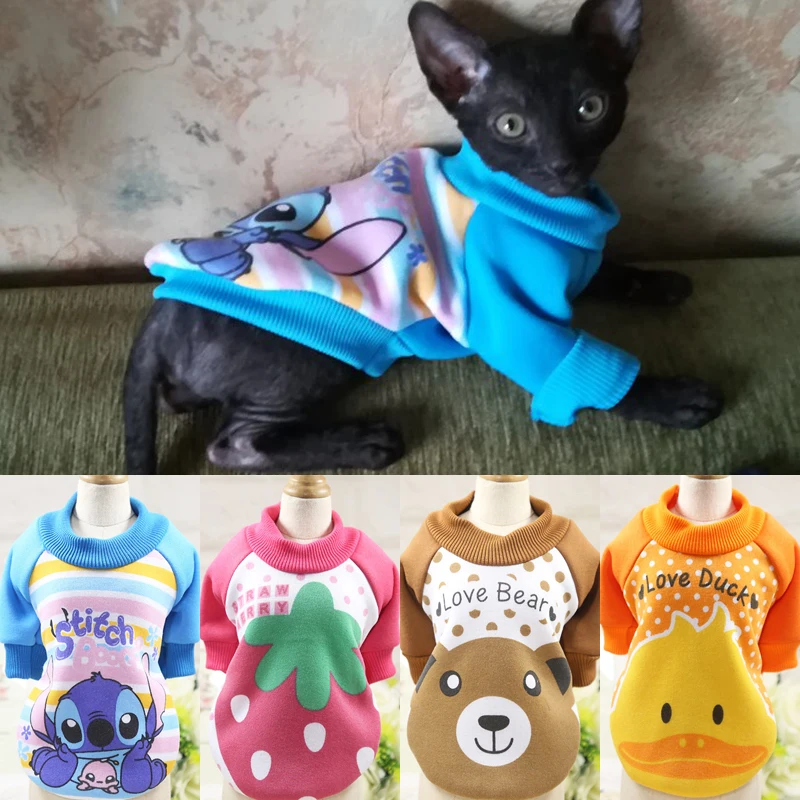 Мультяшный любимец кота Детский костюм, зимняя теплая одежда для кошек котенок пальто, куртки для собак из хлопка в стиле «Хелло Китти», Костюмы Толстовка товары для домашних животных