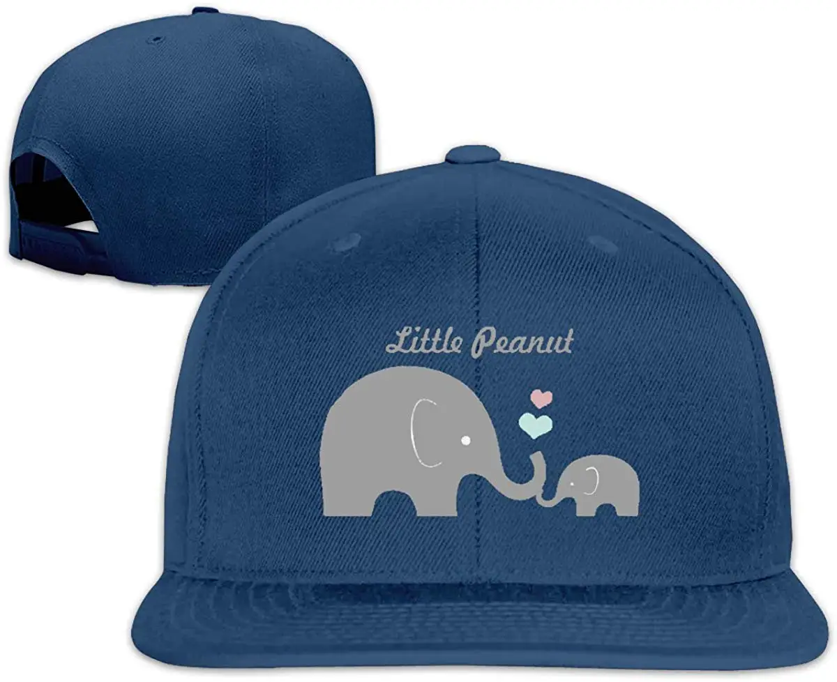 TSDFCMen& Womans спортивный маленький арахисовый Слон Дизайн плоская кепка Регулируемая унисекс темно-синий