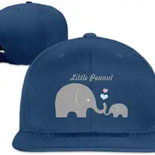 TSDFCMen& Womans спортивный маленький арахисовый Слон Дизайн плоская кепка Регулируемая унисекс темно-синий