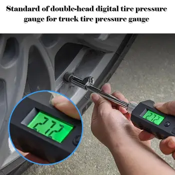 

Precision Measuring Heavy Truck Car Tire Pressure Gauge L Lcd Luminous Display Double Head Digital Tire Pressure Gauge