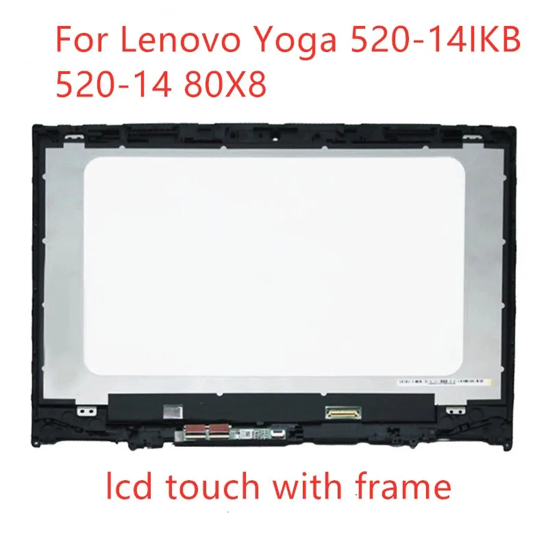 ЖК-дисплей для Lenovo Yoga 520-14 80X8 520-14IKB сменный 14-дюймовый ЖК-экран с сенсорным