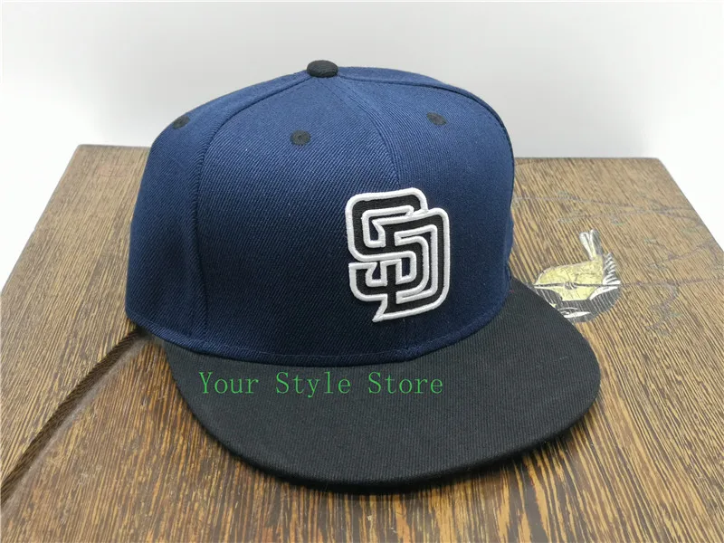 dark blue baseball cap New 2021 San Diego Fitted Hats Cool Baseball Caps Adult Letter SD Hip Hop Fitted Cap Men Women Full Closed Gorra black baseball caps Baseball Caps