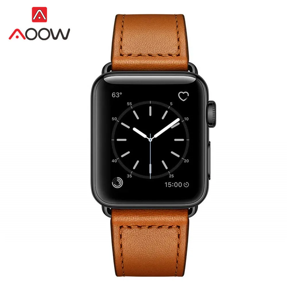 Ремешок из натуральной кожи для Apple Watch 4, 40 мм, 44 мм, 38 мм, 42 мм, высокое качество, для мужчин и женщин, ремешок для часов, браслет для iWatch 1, 2, 3