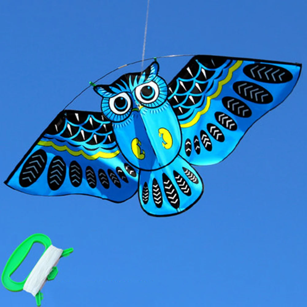 Наружные Красочные мультфильм сова легко летать воздушный змей для контроля уровня сахара в крови с 50 м линия Для детей игрушки для детей vlieger, инструмент для использования на природе, Новинка