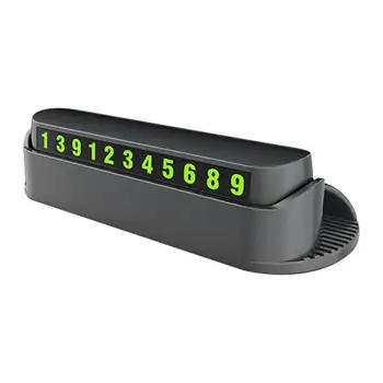 

6 Function Luminous Car Temporary Parking Card Sticker with Car Air Freshener Phone Number Card Plate Car Automobile Accessories