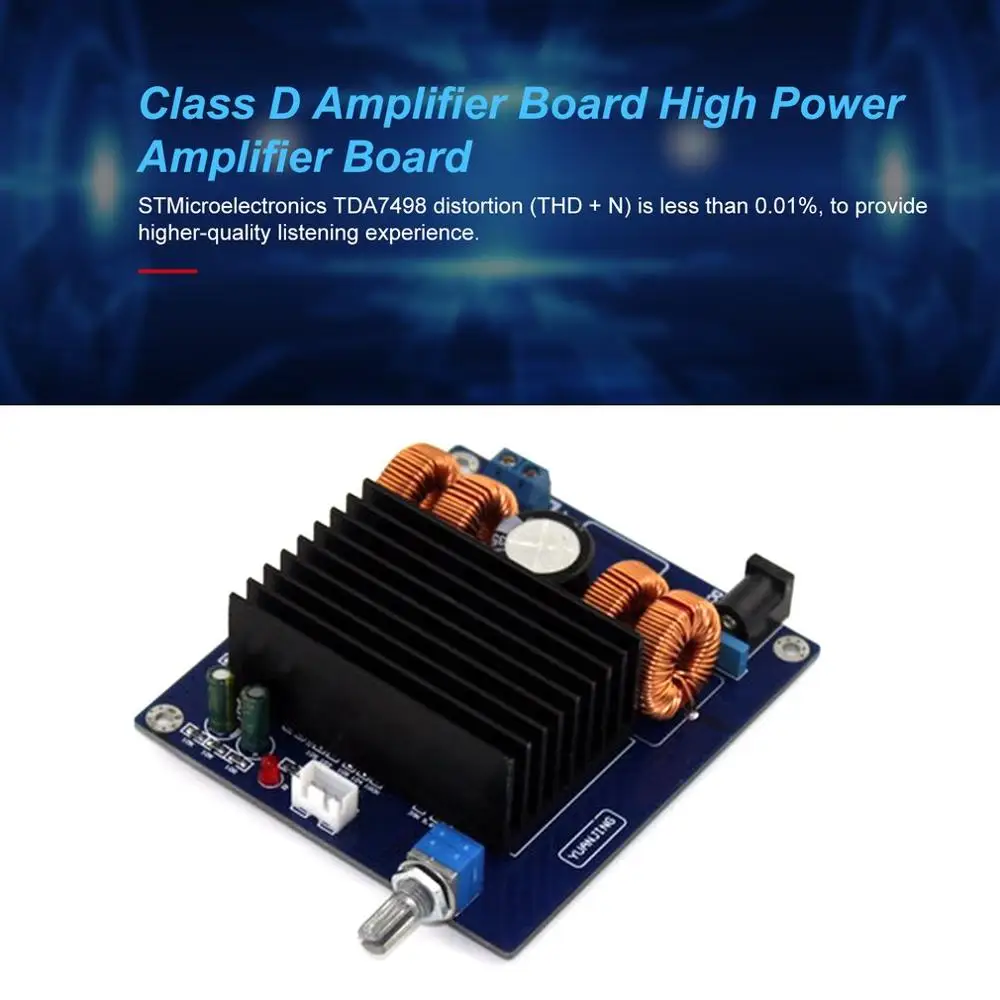 150W TDA7498 Мощность сабвуфер цифровой усилитель доска Аудио; моно класса D Hifi 2200 мкФ/35 V усилитель для сабвуфера