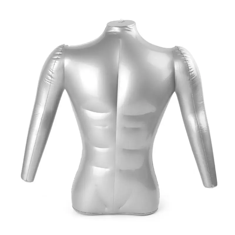 Modelling Inflatable Torso model Dummy Male Mannequin Silver Practical 