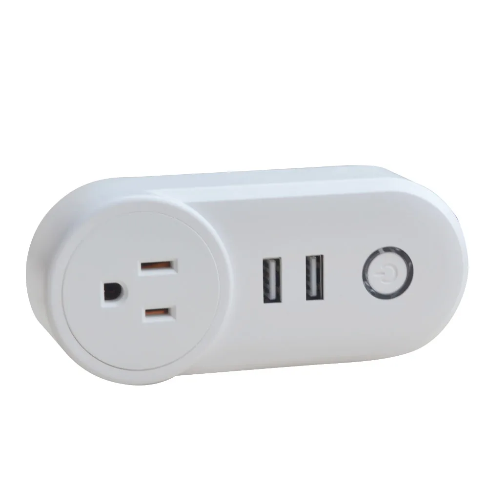 ZigBee Smart Socket Plug with 2 USB Interface Remote Voice Control Work APP Remote Control Home Timer for Android iOS