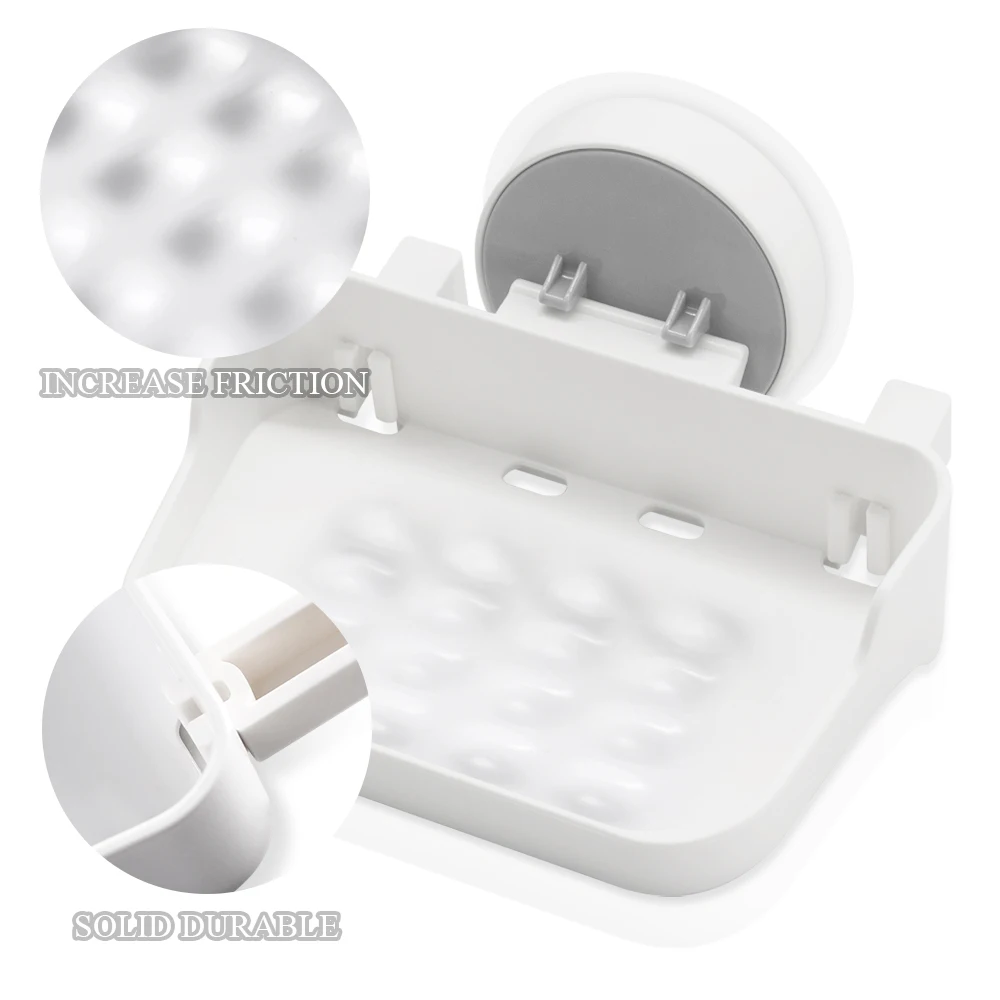 Bathroom Self Adhesive Shelf Toothbrush Rack Shower Caddy Soap Holder Wall Mounted Waterproof NO-Drilling Organizer Shelves