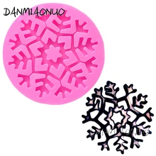 A1204017 Christmas Snowflake Shape Silicona Molde Soft Silicone Molds For Polymer Clay Topo De Bolo Soap Making Supplies
