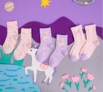 

Popular Funny Children Socks Printed Cartoon Unicorn Socks Cartoon Animal Sexy Fall Kids Cotton Pattern Art Happy funny Socks