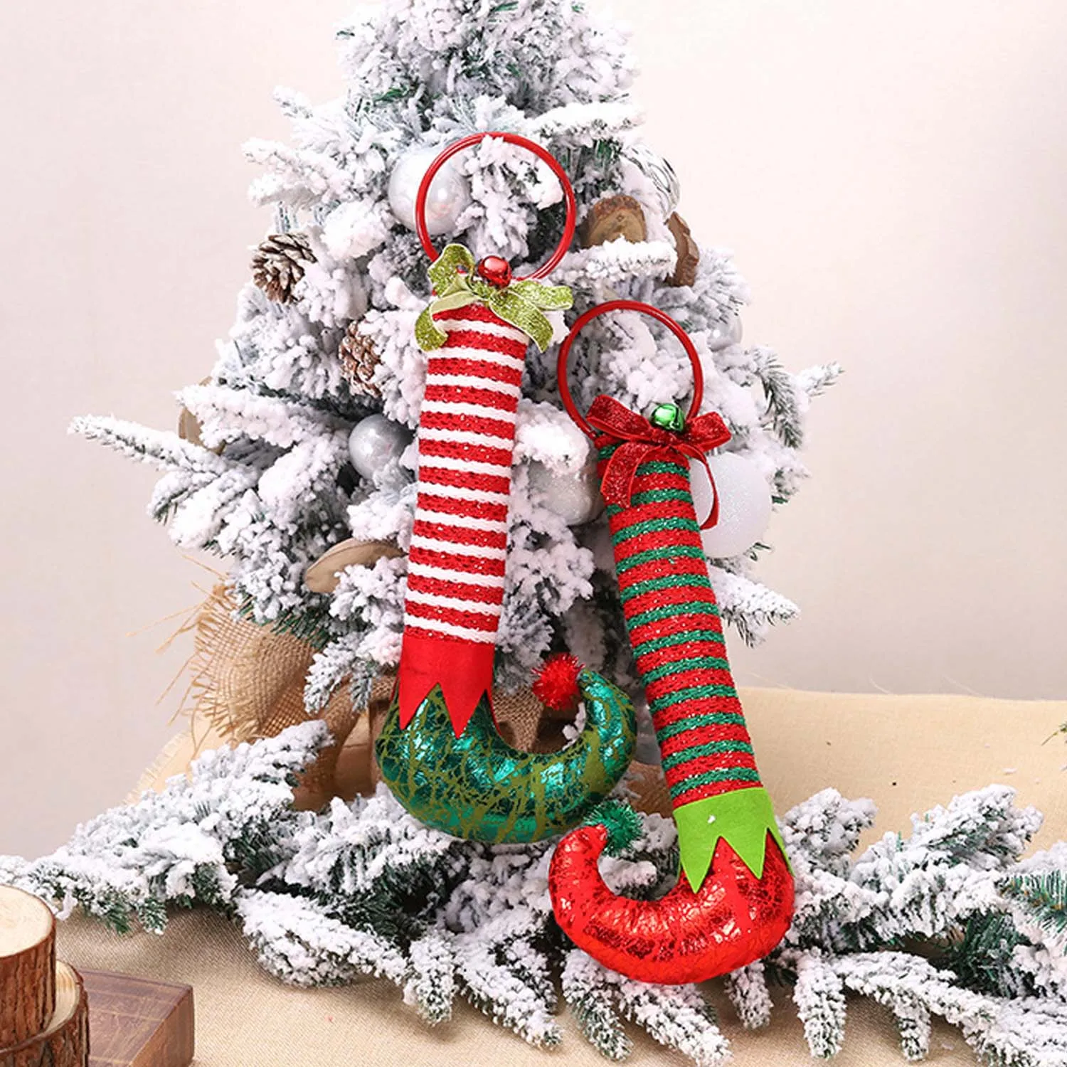 Besegad, рождественские эльфы, полосатые чулки, обувь, подвесные украшения, рождественские елки, украшения, рождественские, домашние, вечерние, подвесные игрушки