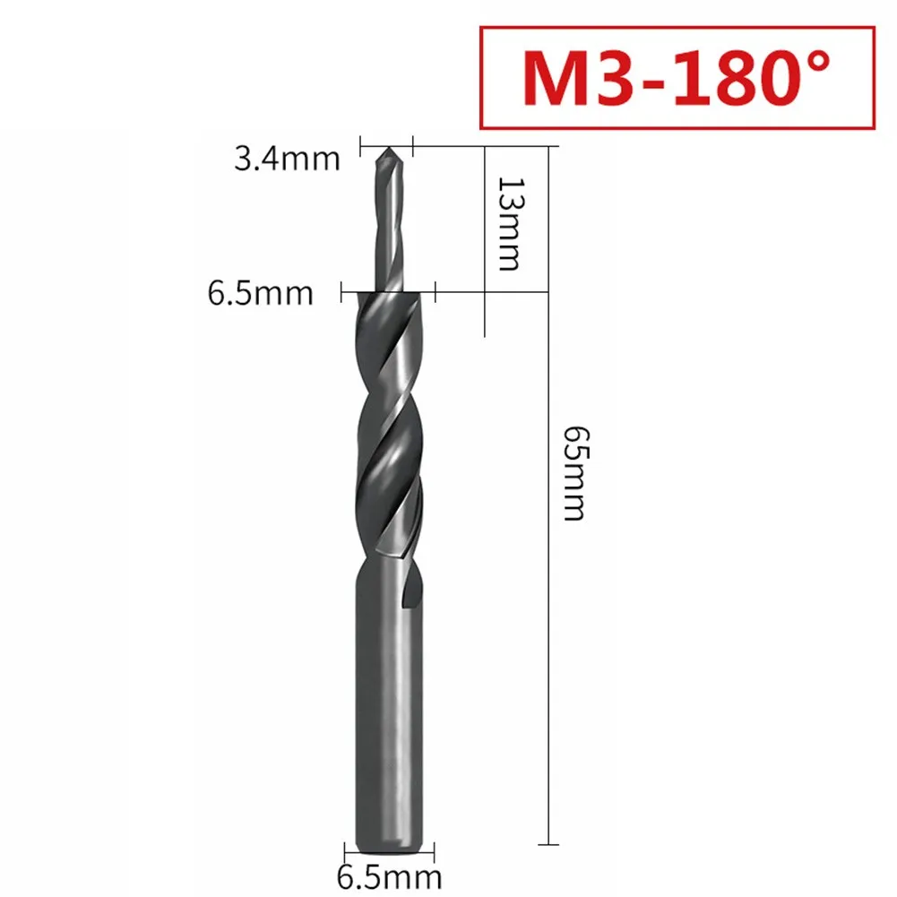 1PC M4--M12 90/180 Degree HSS Counterbore Spiral Step Drill Bit  Suitable For Metal/non-metal Drilling Chamfering