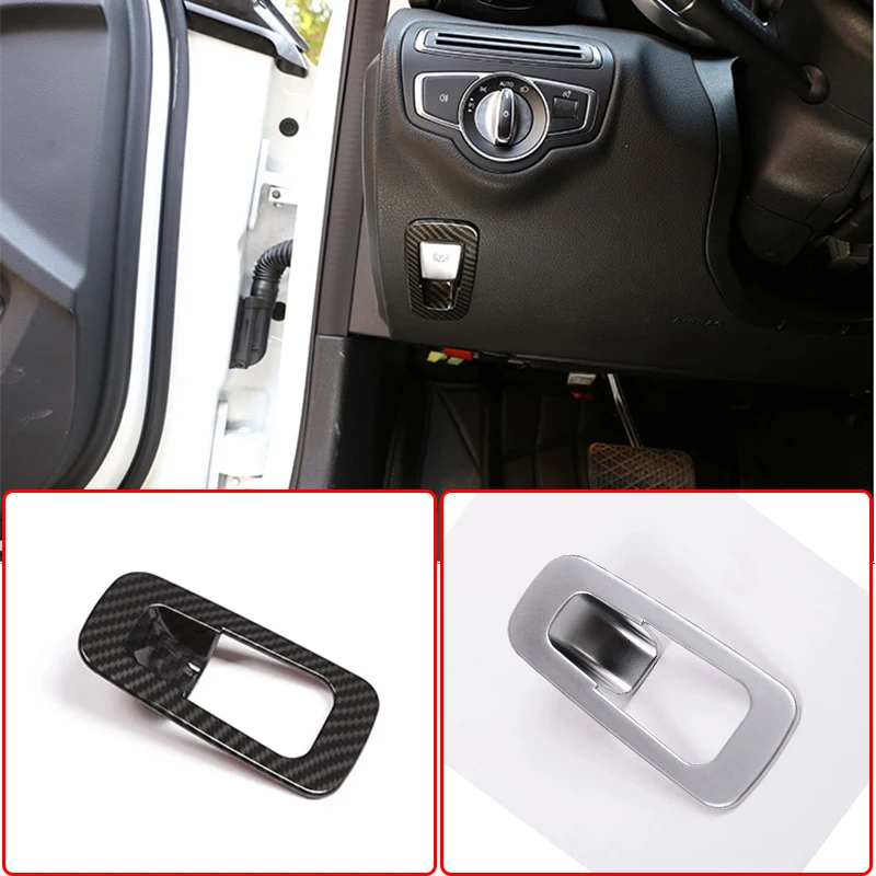 

Car Electronic Handbrake Button Frame Decoration Cover Trim For Mercedes Benz W205 W213 GLC X253 C E Class 2015-2018 ABS Chrome