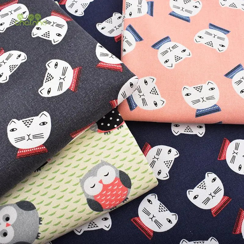 Chainho,Polyster Canvas Fabric,DIY Sewing Quilting Material,Cloth For Table,Sofa Cover,Cushion,Curtain,Bag,3 Sizes,15CF24