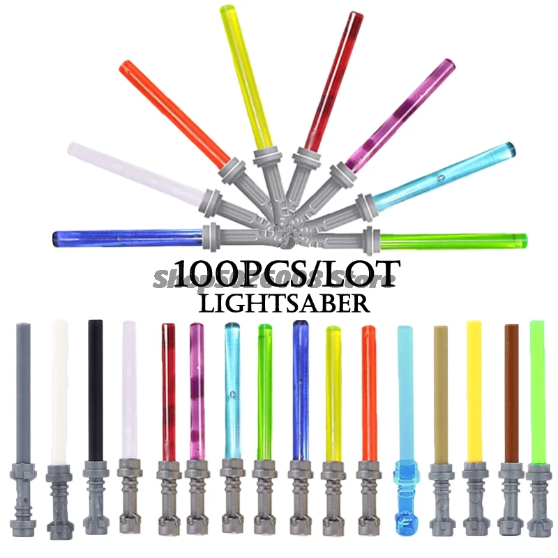 100pcs/lotWholesale световой меч ручка блок один двойной прямые изогнутые оружие