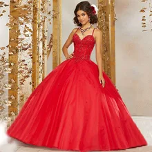Красное бальное платье принцессы, бальные платья для девочек, маскарад, выпускной вечер, 16 милых платьев, бальное платье s vestido de 15 anos baile