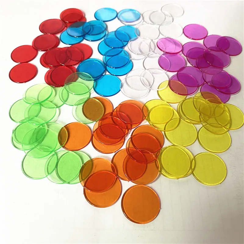 100 Stück 20mm bunte runde Bingo-chips Marker Für Bingospielkarten 