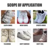 White Shoe Cleaning Agent Decontamination To Yellow Edge Brightening Shoe Polish 30ML Cleaning Agent With Brush and Masking Tape 3