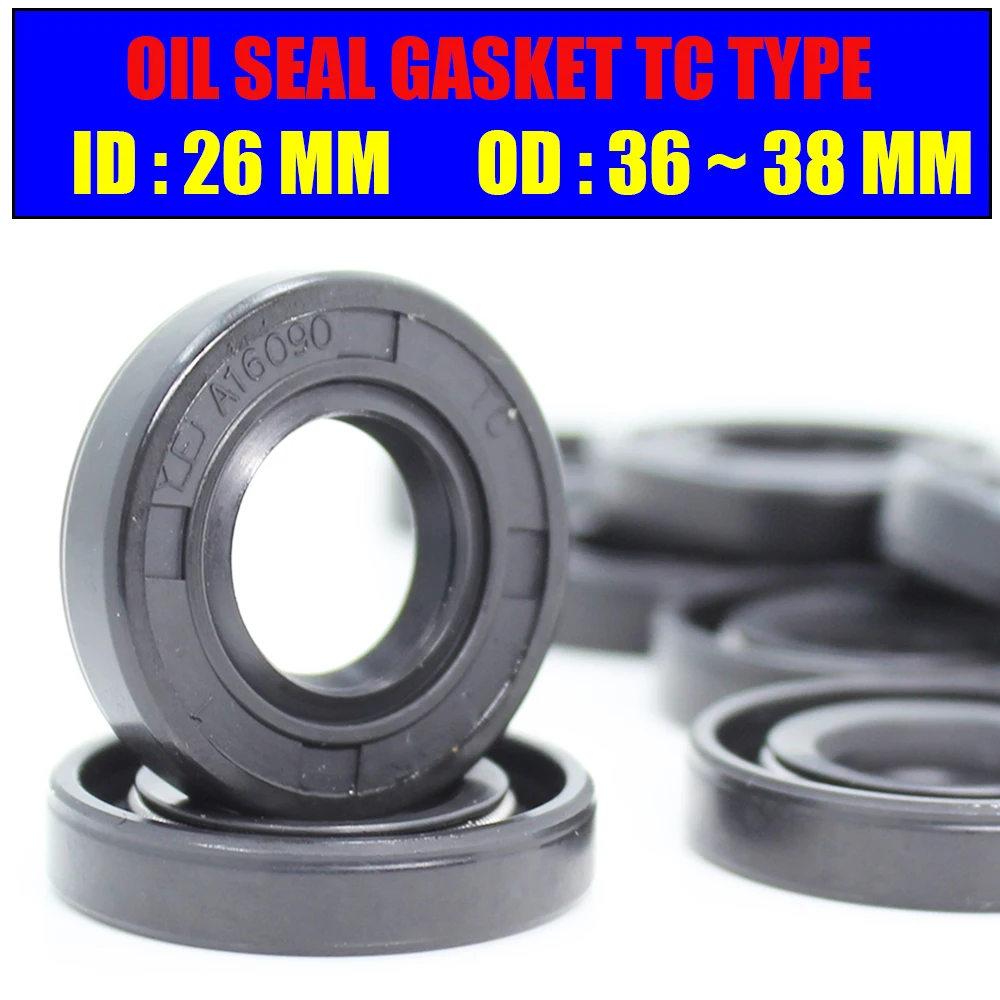 ID 26mm Oil Seal Gasket TC Type Inner 36/37/38/40/42x26 mm 8PCS Bearing Accessories Radial Shaft NBR Seals | Автомобили и