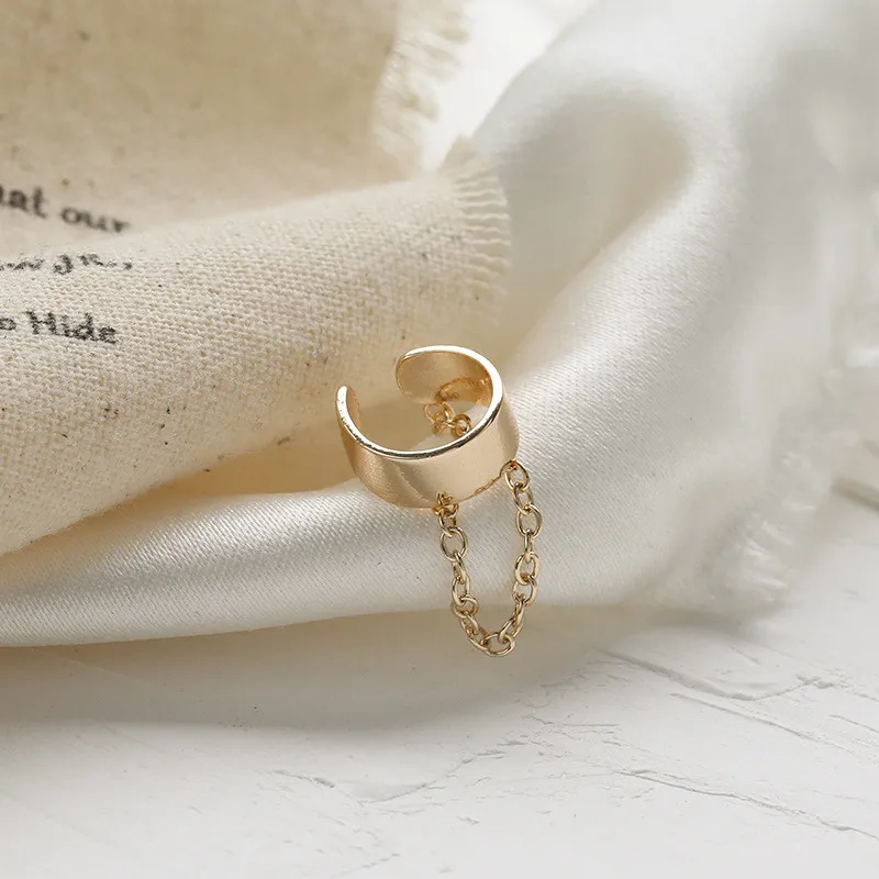 Simple Fashion Punk Style Earrings Chain Tassel Clip Ear Cuff For Women Jewelry Gift ear clip earrings clip earrings ear clip ear accessories
