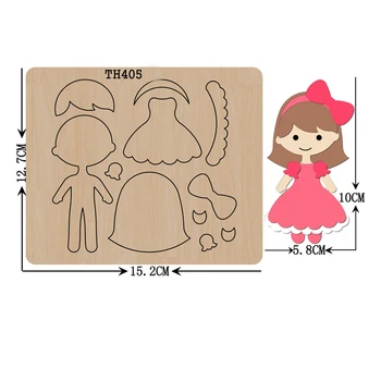 

Lovely girl Wooden die diy Scrapbooking 2020 new craft Cutting Dies Suitable for common die cutting machines on the market