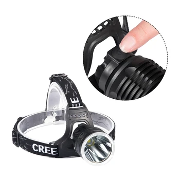 

Skywolfeye 50000LM XH-P50 LED Headlamp 3 Modes Zoomable Waterproof Super bright camping light Powered by 2x18650 batteries