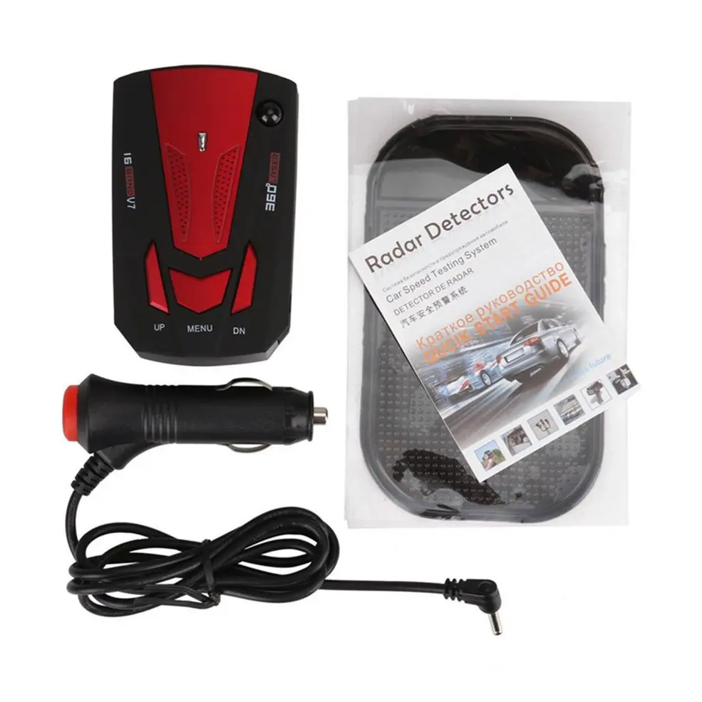 

V7 DC12V 16 Band 360 Car Anti-Police GPS Camera Laser Radar Detector Voice Alert