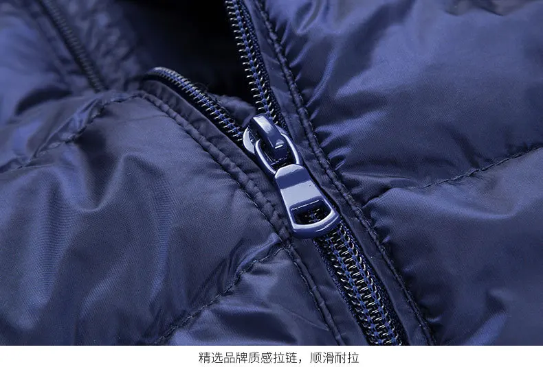 Youngf/down Jacket Men's Winter New Style Men'S Wear Fashion Warm down Coat for Men Casual Solid Color Youth Cotton