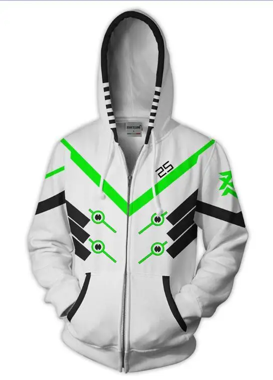 BIANYILONG, новинка, мужские толстовки с капюшоном Genji, 3D принт, спортивный костюм, худи на молнии, хип-хоп топы - Цвет: LLS-341