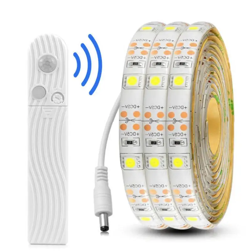 

Induction Light LED Lights Belt Night Light Bar Creative Portable PIR Motion Sensor 60LED/M 1/2/3.0M Closet Wardrobe Camping