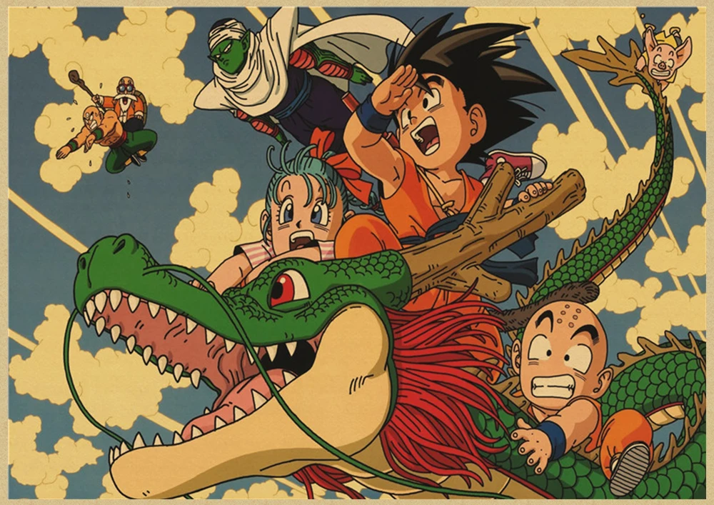 Dragon Ball японского аниме фильм винтажные плакаты хорошего качества печатный плакат на стену в стиле ретро комнаты декоративная живопись дома