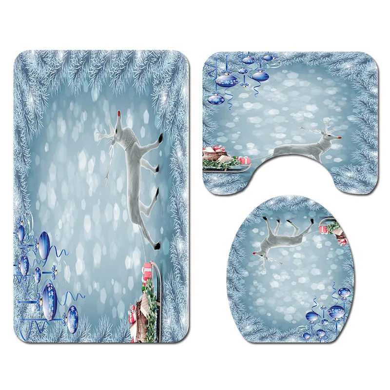 Свадебный Рождественский мультяшный набор из трех предметов с 3D принтом для