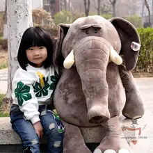 40 дюймов Гигантский Большой огромный слон плюшевые мягкие игрушки мягкие животные Детский подарок на день рождения милые плюшевые игрушки для детей