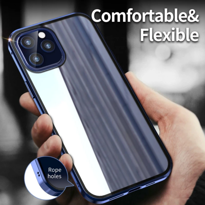 Anti-Peeping Full Body Case Clear Tempered Glass