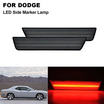 

2PCS Car 12V For Dodge Challenger 2008 2009 2010 2011 2012 2013 2014 Smoked Lens LED Rear Red Side Marker Lamp Lights