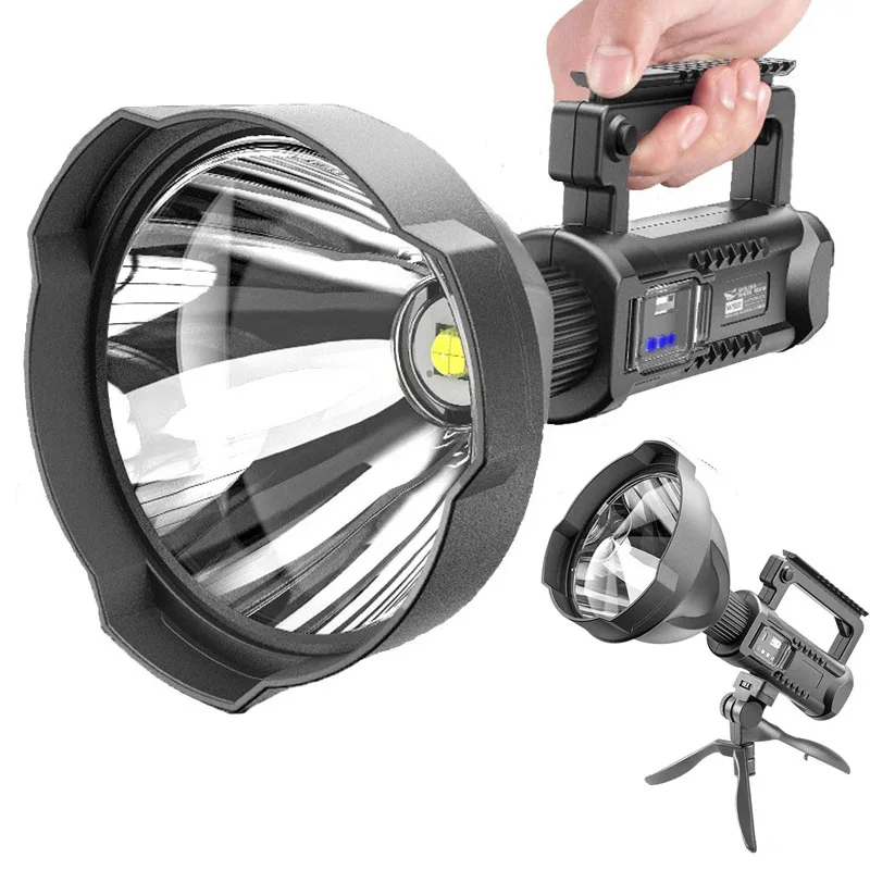 Powerful LED Flashlight XHP50/XHP90 Handheld Searchlight Lighting USB Torch 8000 Lumen Super Bright Portable Spotlights | Освещение