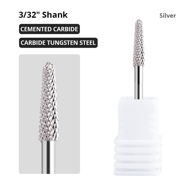 Dmoley Tungsten Carbide Nail Drill Bit Milling Cutter For Manicure Pedicure Nail Files Buffer Nail Art Equipment Accessory Tools