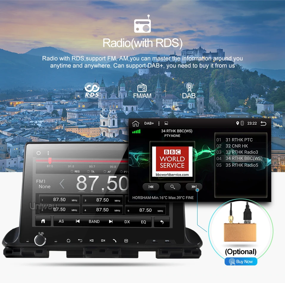 Flash Deal Uniway ASLT9071 android 9.0 car dvd for Kia CERATO K3 2018 2019 video radio player gps navigation with steering wheel car stereo 12