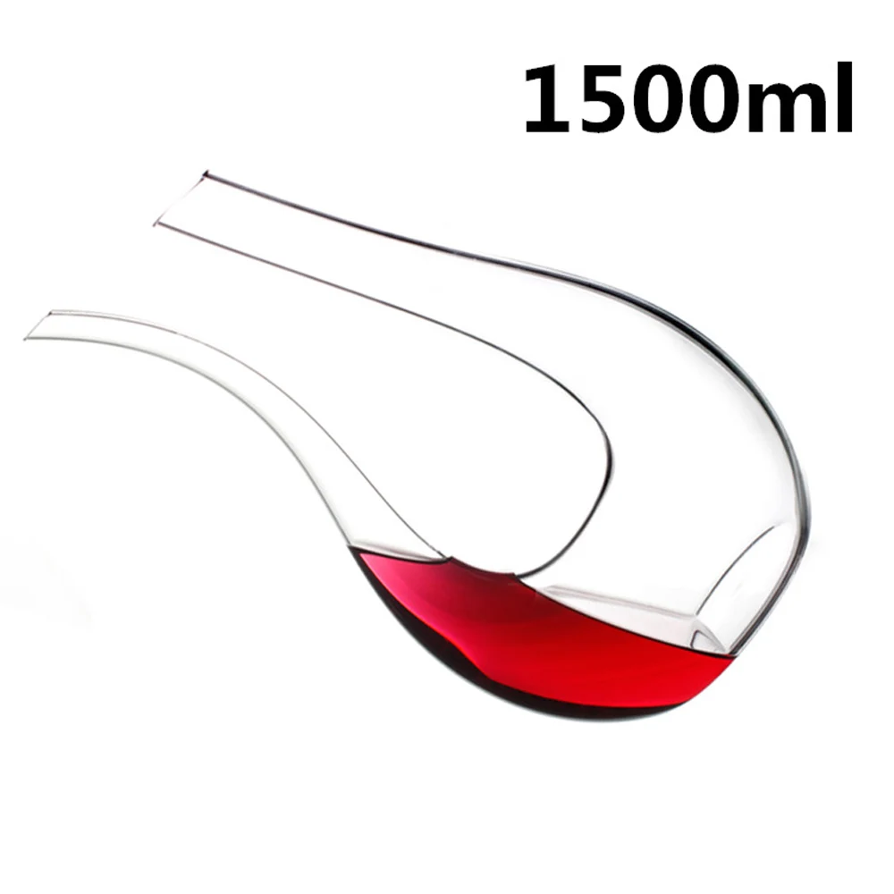 Лебедь u-образный винный графин дизайн Улитка Стиль Графин красное вино Carafe1500ml бессвинцовый стеклянный графин превосходный винный аэратор