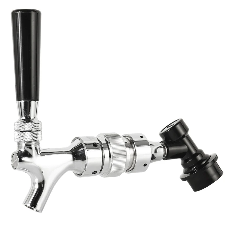 Beer Faucet Flow Control Adapter,1-1/8-8 Thread Adjustable Tap  Shank Liquid Control Valve for Craft Beer Dispensing Homebrew Kt — view 5