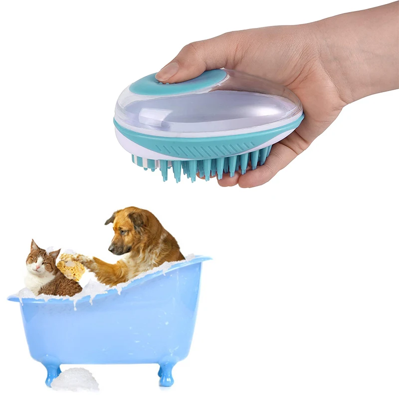 Pet Supplies Pet Dog Cat Bath Brush Massage Rubber Hair Fur Grooming