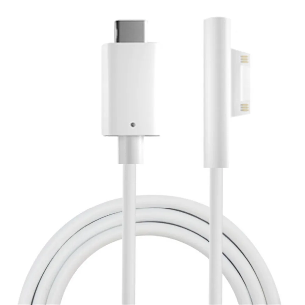 Besegad 1,5 м 15 в черный нейлоновый тканый usb type-C источник питания зарядный кабель-адаптер для microsoft Surface Pro 6 5 4 3