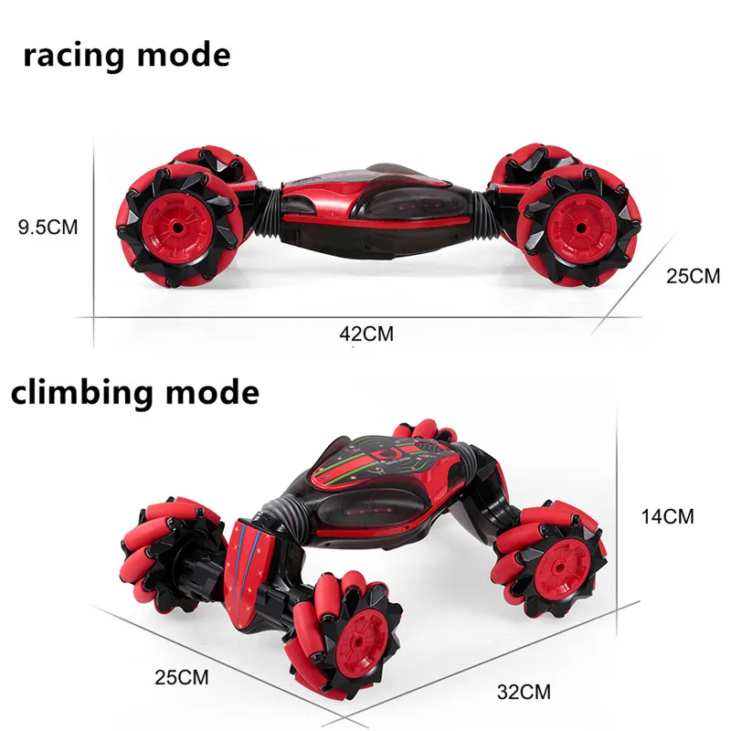 Радиоуправляемый автомобиль трюк внедорожные автомобили восхождения трансформирующийся датчик жеста часы светильник музыка Мальчики Вождение игрушки Дети Подарки 2,4G 4 WD